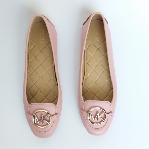 Michael Kors Lillie Moc Pink Leather Ballet Flats - Picture 2 of 8